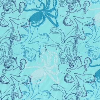 男士 Octopussy 刺绣游泳短裤 - 限量版 Lagoon 打印