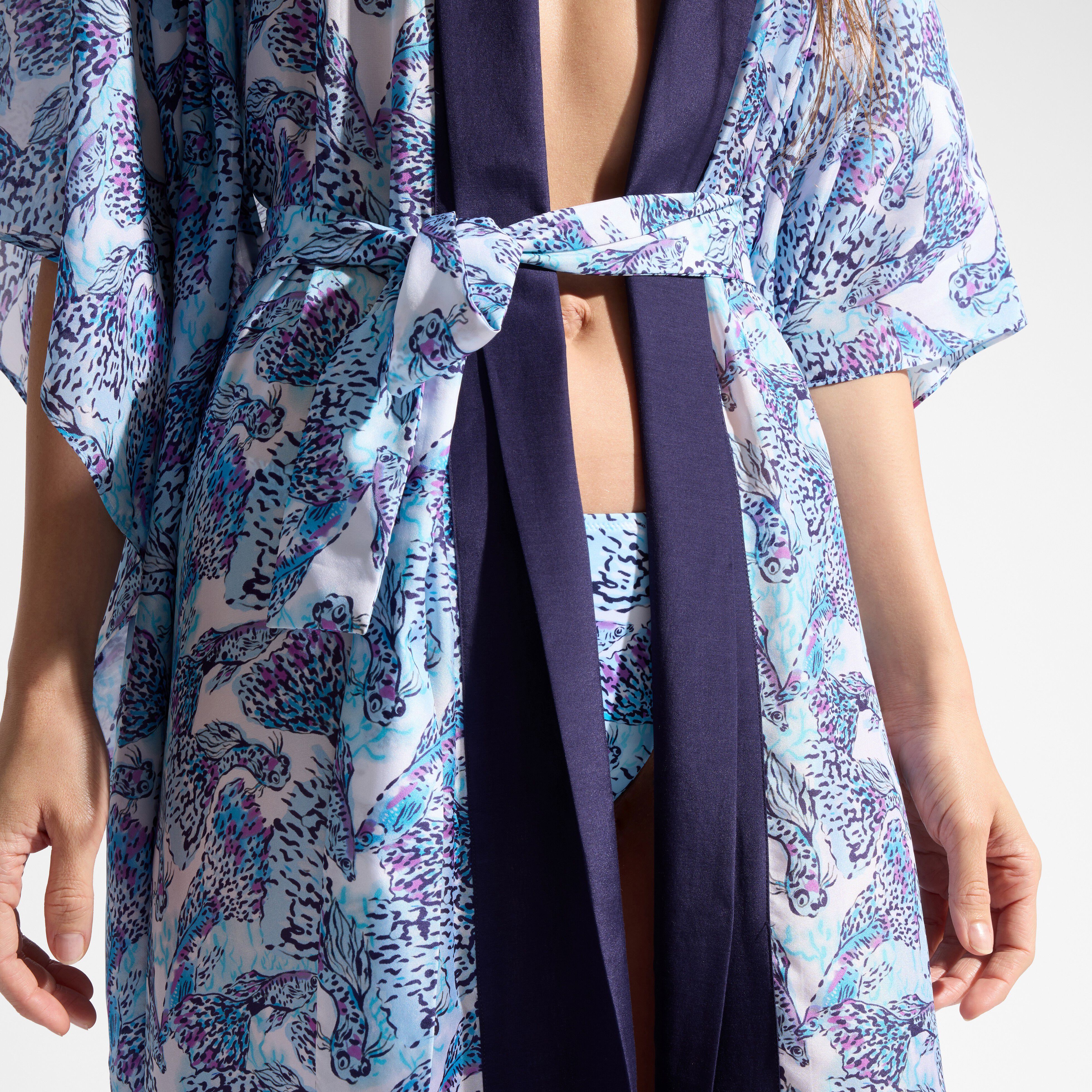 Women Silk Kimono Isadora Fish | Vilebrequin Website | KIYC4W99