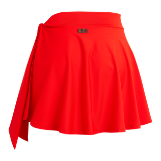 Falda de playa con de color liso para mujer Amapola vista trasera