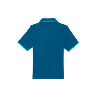 Polo en tejido terry con estampado VBQ Line para mujer Peacock vista trasera