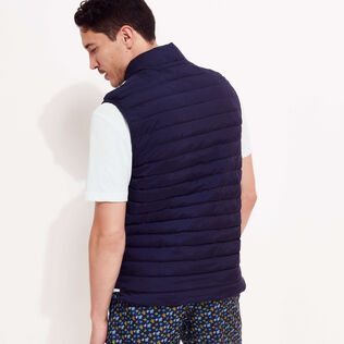 Chaleco reversible con estampado Micro Tortues Rainbow unisex Azul marino vista trasera desgastada