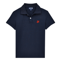Boys Tencel Polo French History Navy front view