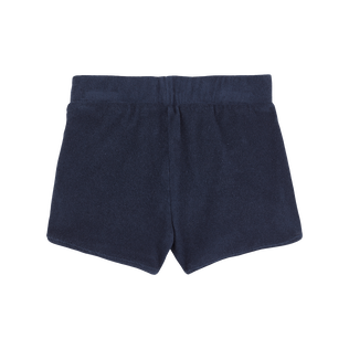 Conjunto en tejido terry de color liso para bebé Azul marino detalles vista 3