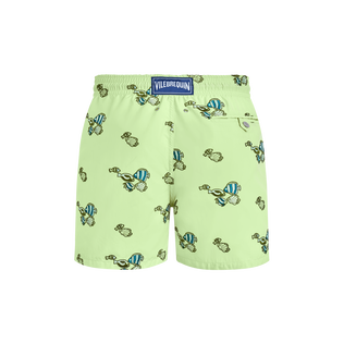 Bañador con bordado Fishy Vibes para hombre Macaroon vista trasera