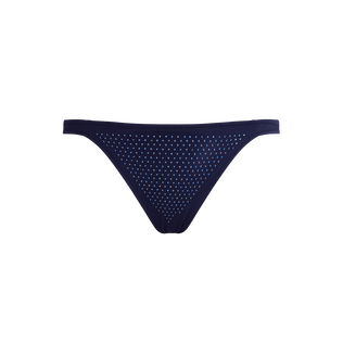 Women Mini brief Bikini Bottom Strass Navy front view