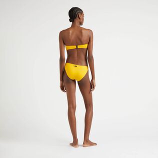 Haut de maillot de bain bandeau femme uni Mangue vue portée de dos