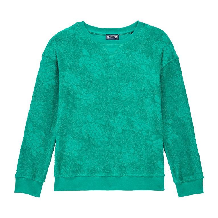 Kids Crewneck Sweatshirt Ronde Des Tortues - Sweater - Geponge - Green - Size 6 - Vilebrequin