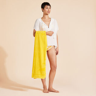 女士纯色粘胶纤维上衣 Off white 细节视图1