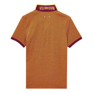 Polo en piqué de algodón de color liso y cambiante para hombre Kerala vista trasera