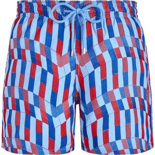 Men Swim Shorts Embroidered Graphic Glass - Limited Edition Flax flower 正面图