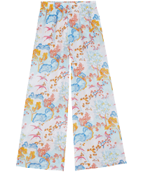 女士 Peaceful Trees 纯棉长裤 White 正面图