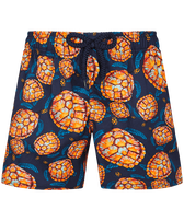 Boys Stretch Swim Trunks Carapaces Navy front view