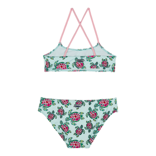 Two piece top swimsuit with belt