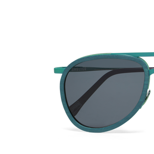 Unisex Wood Sunglasses Solid - VBQ x Shelter Fanfare details view 4