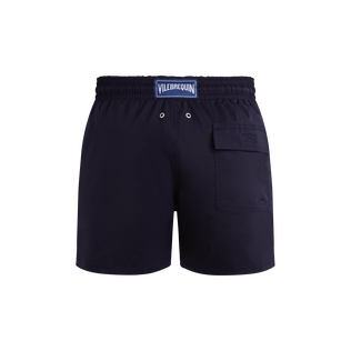 Bañador corto elástico con estampado Dad and Son para hombre Azul marino vista trasera