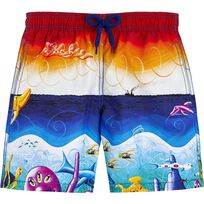 男童 Mareviva 游泳短裤 - Vilebrequin x Kenny Scharf Multicolor 正面图