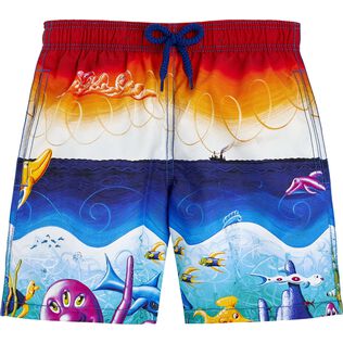 Boys Swim Shorts Mareviva - Vilebrequin x Kenny Scharf Multicolor front view