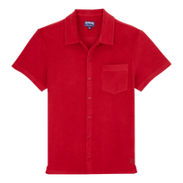 Solid Unisex-Bowling-Hemd aus Baumwolle Moulin rouge Vorderansicht