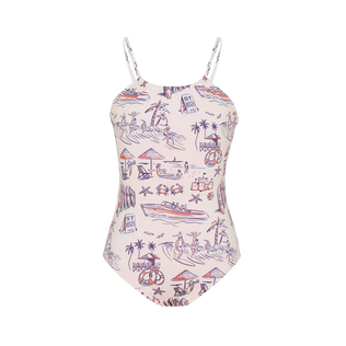 Bañador de una sola pieza Family Beach - Vilebrequin x St Regis  para niña Sugar switzle vista frontal