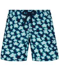 Bañador con estampado Blurred Turtles para niño Azul marino vista frontal