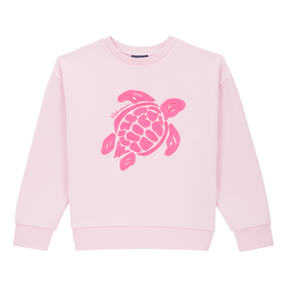 Sweatshirt mit Rundhalsausschnitt für Mädchen Marshmallow Vorderansicht