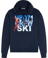 VBQ71 Ski Kapuzenpullover aus Baumwolle für Herren Marineblau Vorderansicht