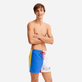 Men Swimwear multicolor placed embroidery Vilebrequin squale - Vilebrequin x JCC+ - Limited Edition White front worn view