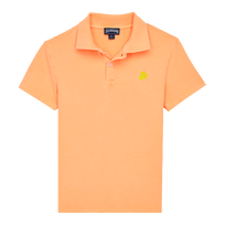 Boys Tencel Cotton Polo Solid Fluo fire front view