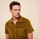 Camicia bowling unisex in spugna tinta unita Corteccia dettagli vista 2