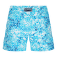 Flowers Tie & Dye Badeshorts für Mädchen Marineblau Rückansicht