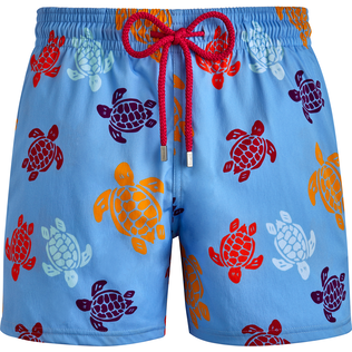 Men Stretch Short Swim Shorts Tortues Multicolores | Vilebrequin