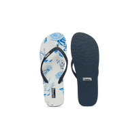 Chanclas con estampado Medusa and Shells para mujer Blanco vista frontal