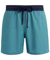 Men Wool Swim Shorts Super 120's Azure front view