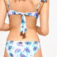 Damen Klassische Höschen Bedruckt - Flash Flowers Midi-Bikinihose für Damen, Purple blue Details Ansicht 3