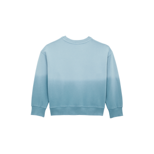 Sweat en coton organique Enfant Topaze bleue vue de dos