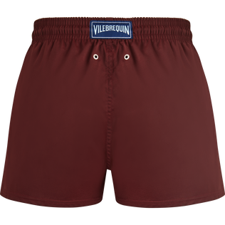 Men Swimwear Short and Fitted Stretch Solid Mahogany back view