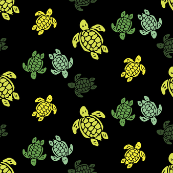Men Swim Shorts Embroidered Tortue Multicolore - Limited Edition Nero stampe