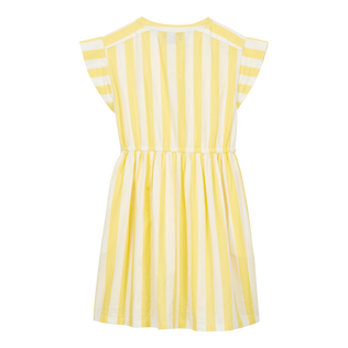 Langes Kleid mit Streifen für Mädchen Sunflower Rückansicht