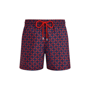 Pantaloncini mare uomo ultraleggeri e ripiegabili Homard Pixel Blu marine vista frontale