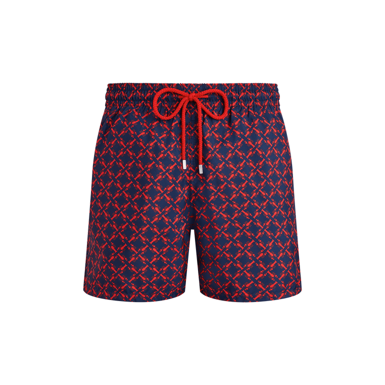 Vilebrequin Men Ultra-light And Packable Swim Shorts Homard Pixel - Mahina - Blue - Size L