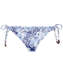 Women Side Tie Bikini Bottom Riviera Ink front view