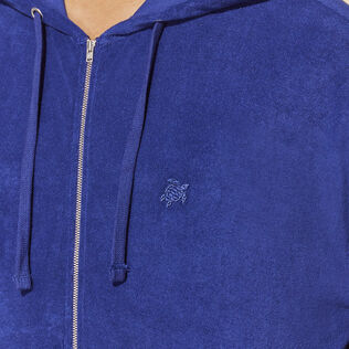 Solid Kapuzen-Sweatshirt mit durchgängigem Reißverschluss aus Frottee für Herren Ink Details Ansicht 2