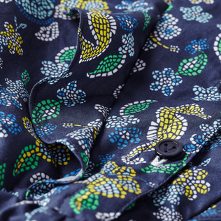 Girls Ruffle Dress Mosaïque Navy details view 1