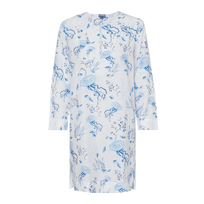 Women Cotton and Silk Kaftan Medusa and Shells White 正面图