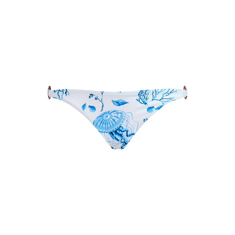 Vilebrequin Mini Brief Bikini Bottom Medusa And Shells In Blue
