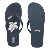 Men Beach Flip flops Turtle Navy 2 front view