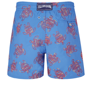 Men Swim Trunks Embroidered VBQ Turtles - Limited Edition Earthenware back view