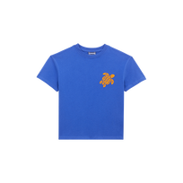 Camiseta de algodón orgánico con tortuga bordada para niño Marrakech vista frontal