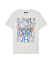 Men Cotton T-Shirt Paris Plage Off white front view