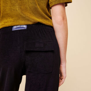 Men Others Solid - Unisex Terry Pants Solid, Black details view 7
